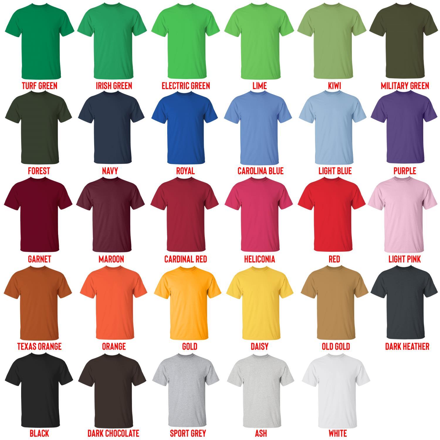 t shirt color chart - Ponyo Shop