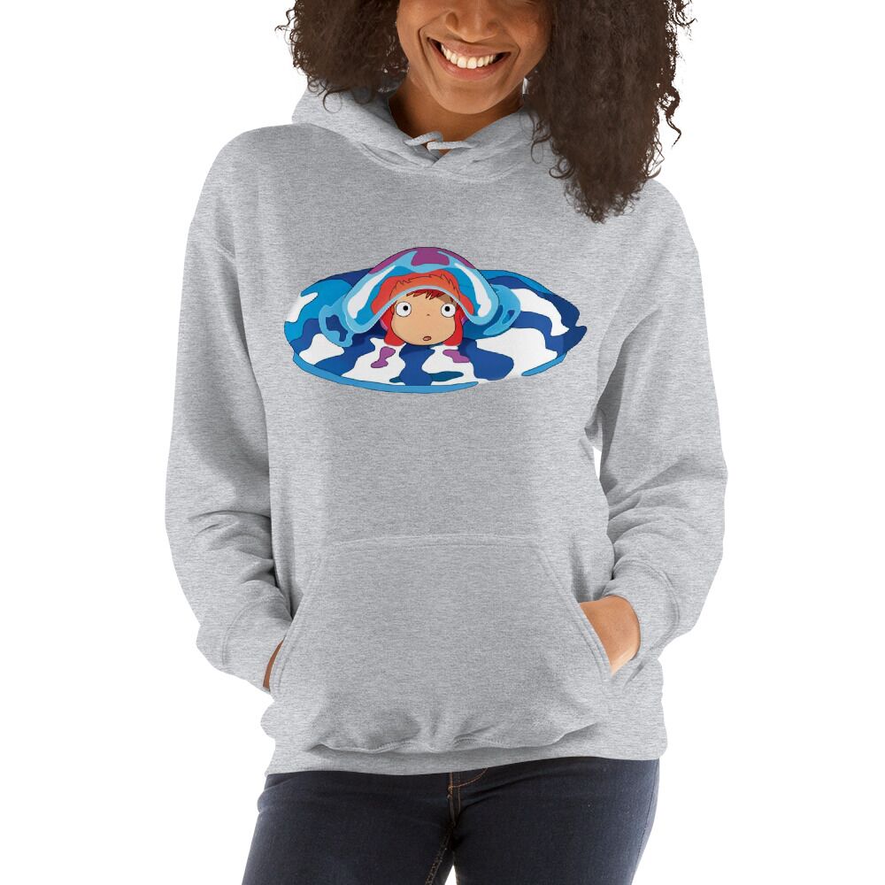 Ponyo On The Cliff By The Sea Hoodie - Image 3
