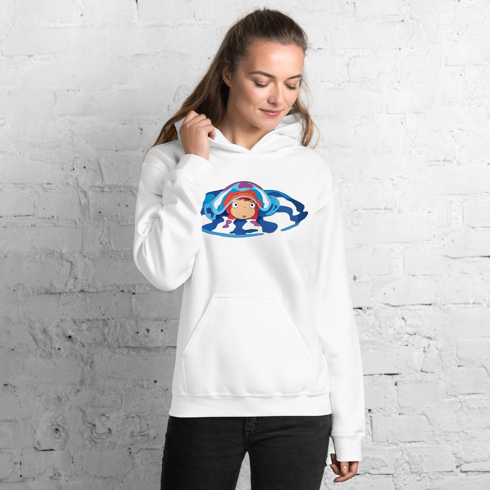 Ponyo On The Cliff By The Sea Hoodie - Image 2