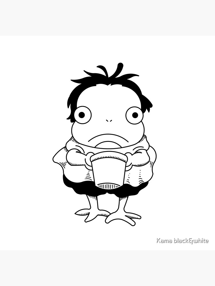 Ponyo Black White Design Throw Pillow - Image 2