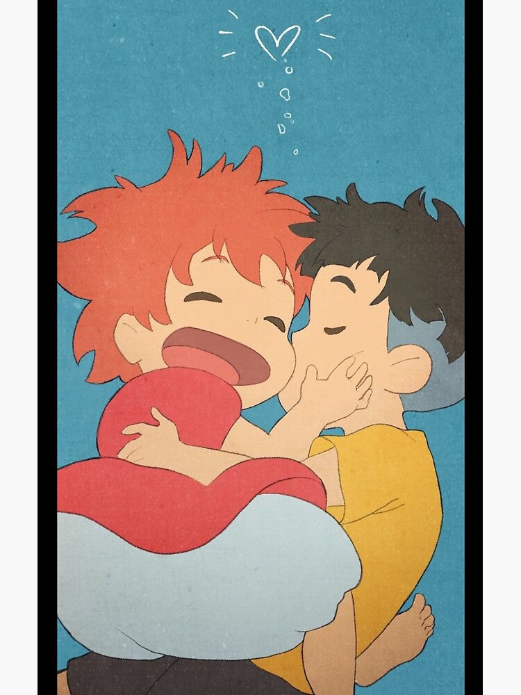 Ponyo Kiss On The Cheek Shower Curtain - Image 2
