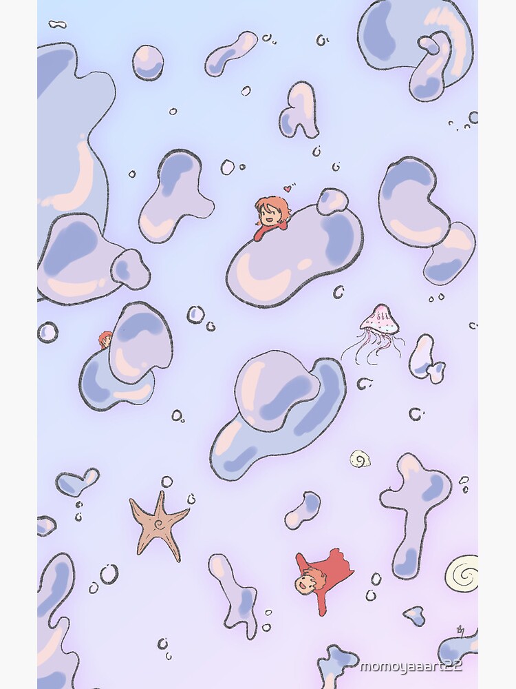Ponyo Cute Emoji Shower Curtain - Image 2