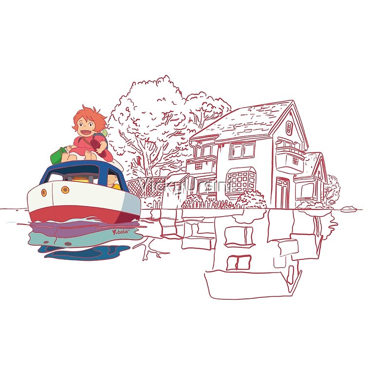 Ponyo Illustration Ponyo Tote Bag - Image 2