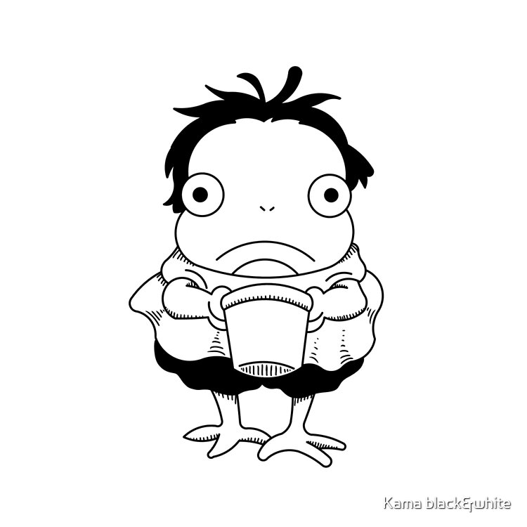 Ponyo Black White Design Tote Bag - Image 2