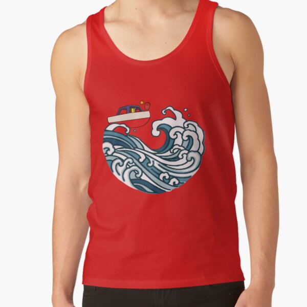 Boat On Big Wave Tank Top - Image 4