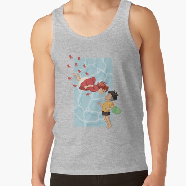 Ponyo On The Cliff By The Sea Tank Top - Image 3