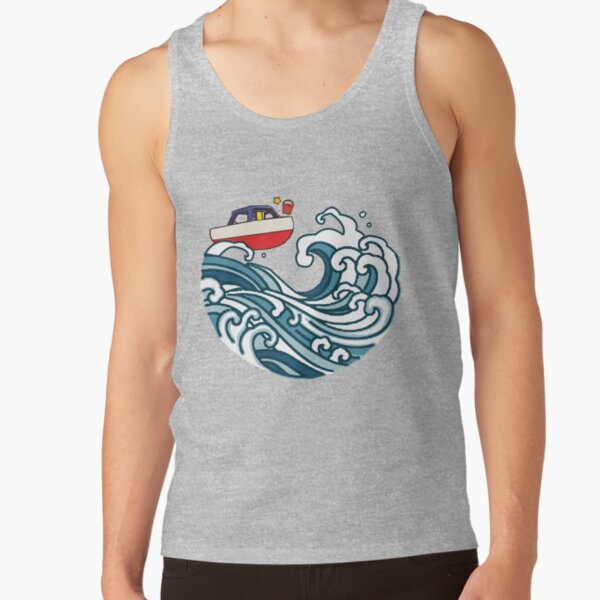 Boat On Big Wave Tank Top - Image 3