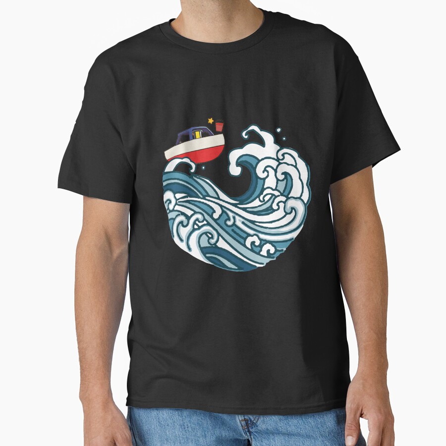 Boat On Big Wave T-shirt - Image 2