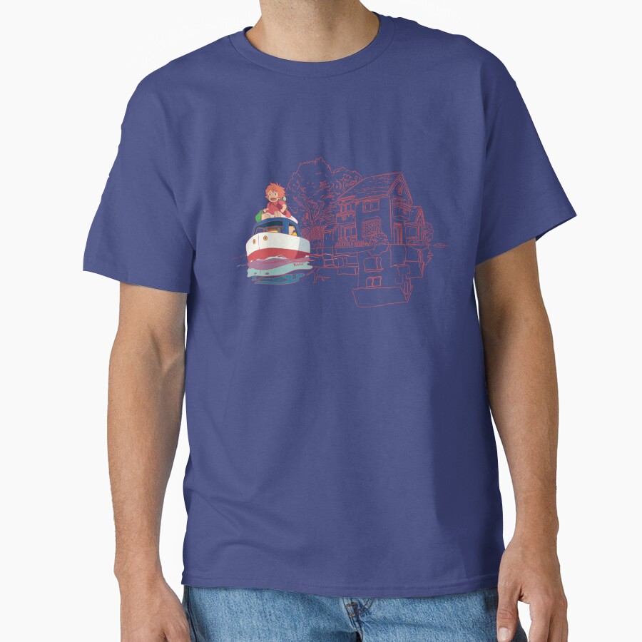Ponyo Illustration Ponyo T-shirt - Image 4