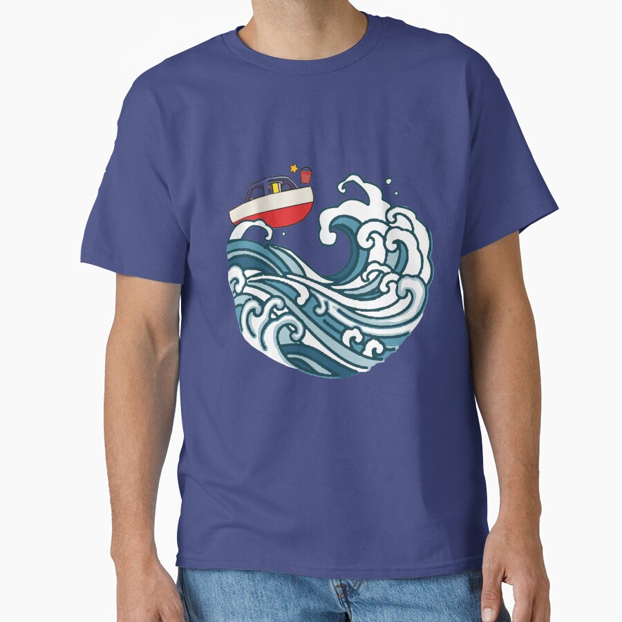 Boat On Big Wave T-shirt - Image 4