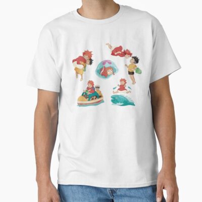 Ponyo On The Cliff Ponyo And S%c3%b4suke T-shirt