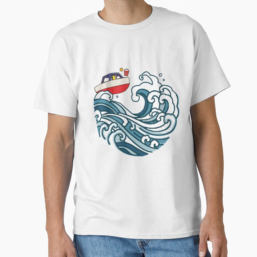 Boat On Big Wave T-shirt