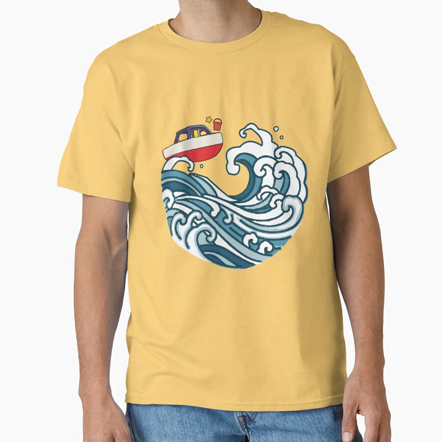 Boat On Big Wave T-shirt - Image 6