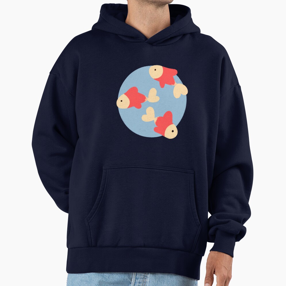 Minimalistic Swimming Goldfish Hoodie - Image 5