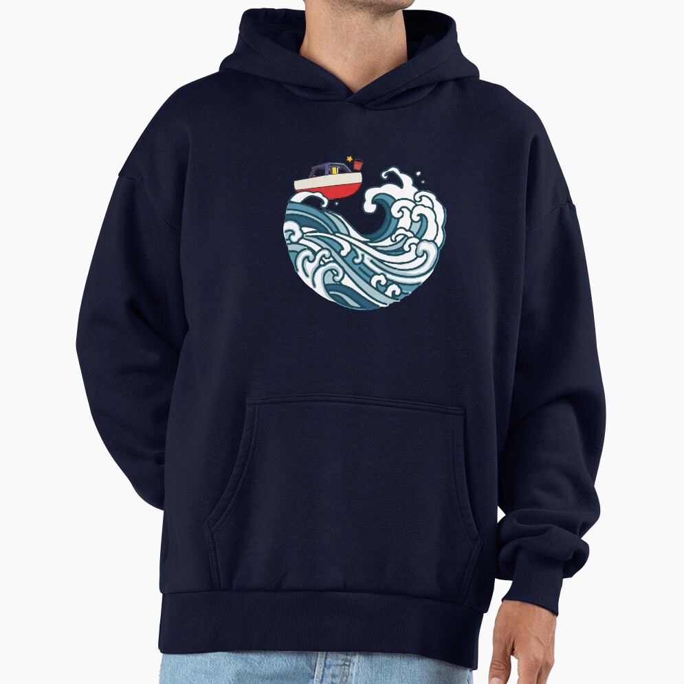 Boat On Big Wave Hoodie - Image 5