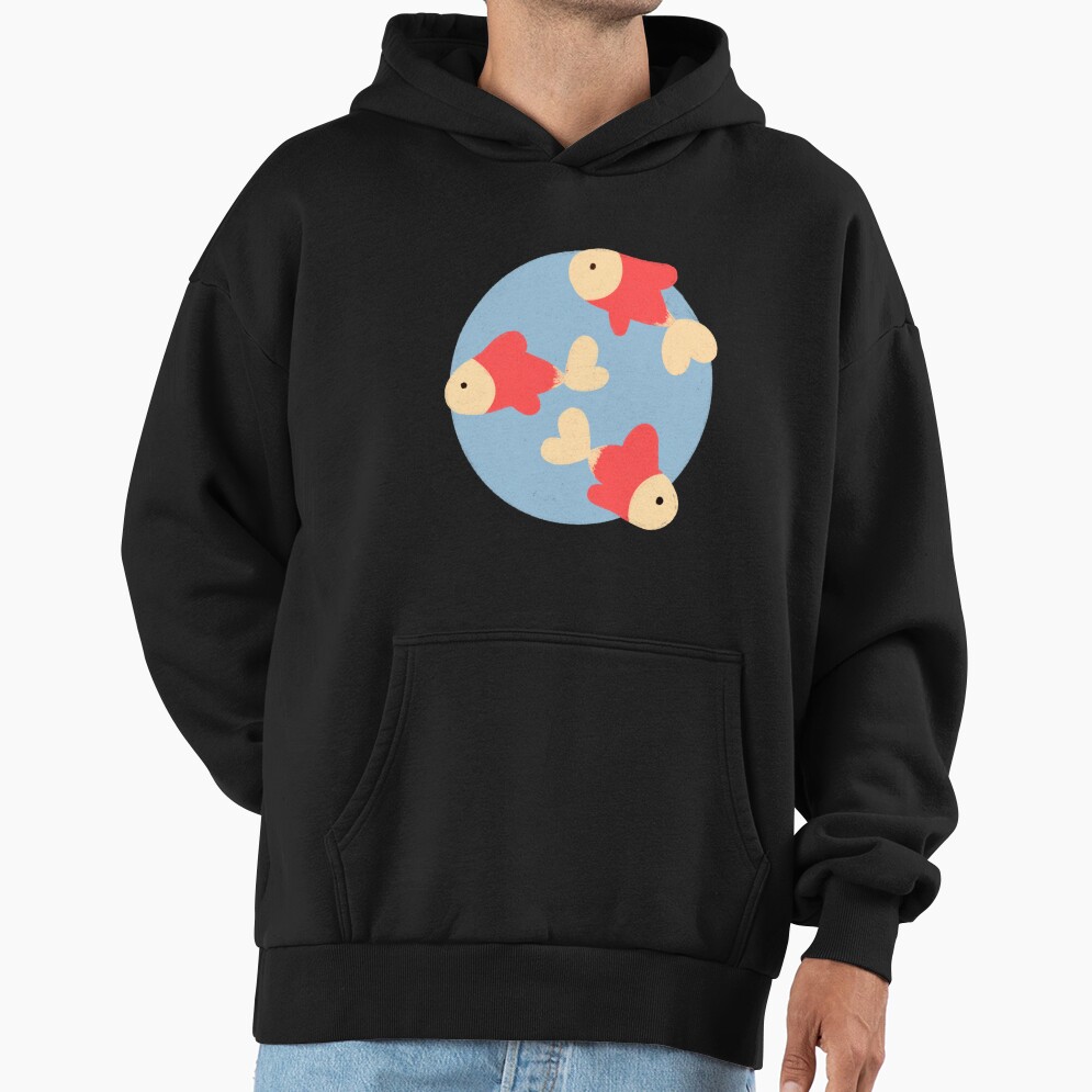 Minimalistic Swimming Goldfish Hoodie - Image 2