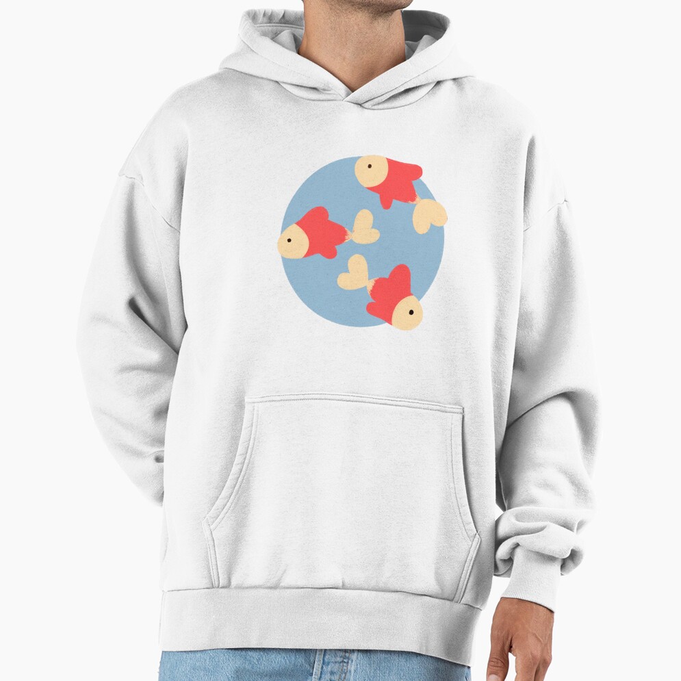 Minimalistic Swimming Goldfish Hoodie