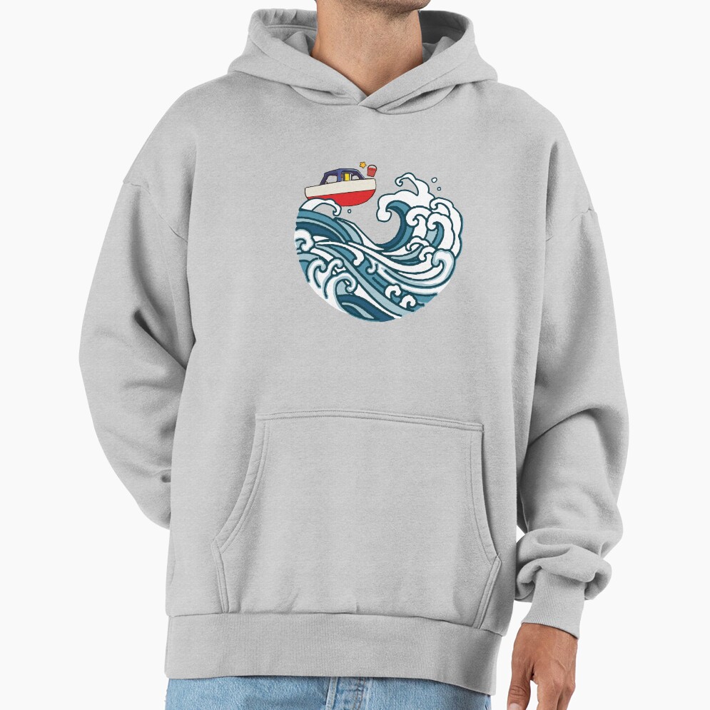 Boat On Big Wave Hoodie - Image 4