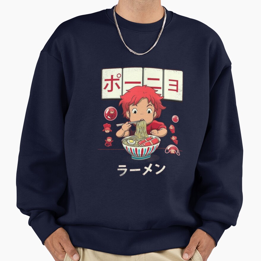 Ponyo Ramen Eatting Sweatshirt - Image 5