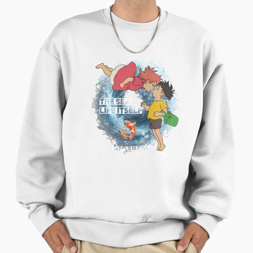 Ponyo S Ocean Adventure T Shirt Ponyo Ghibliocean Animekids Sweatshirt - Image 2