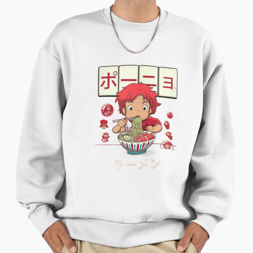 Ponyo Ramen Eatting Sweatshirt - Image 2