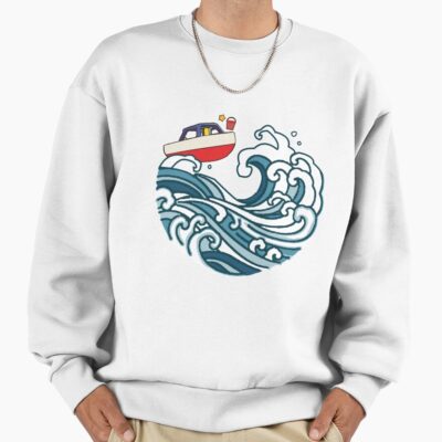 Boat On Big Wave Sweatshirt