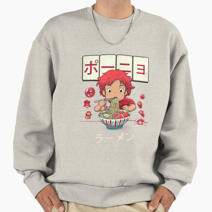 Ponyo Ramen Eatting Sweatshirt - Image 3