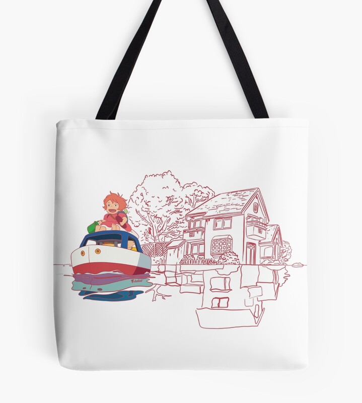 Ponyo Illustration Ponyo Tote Bag