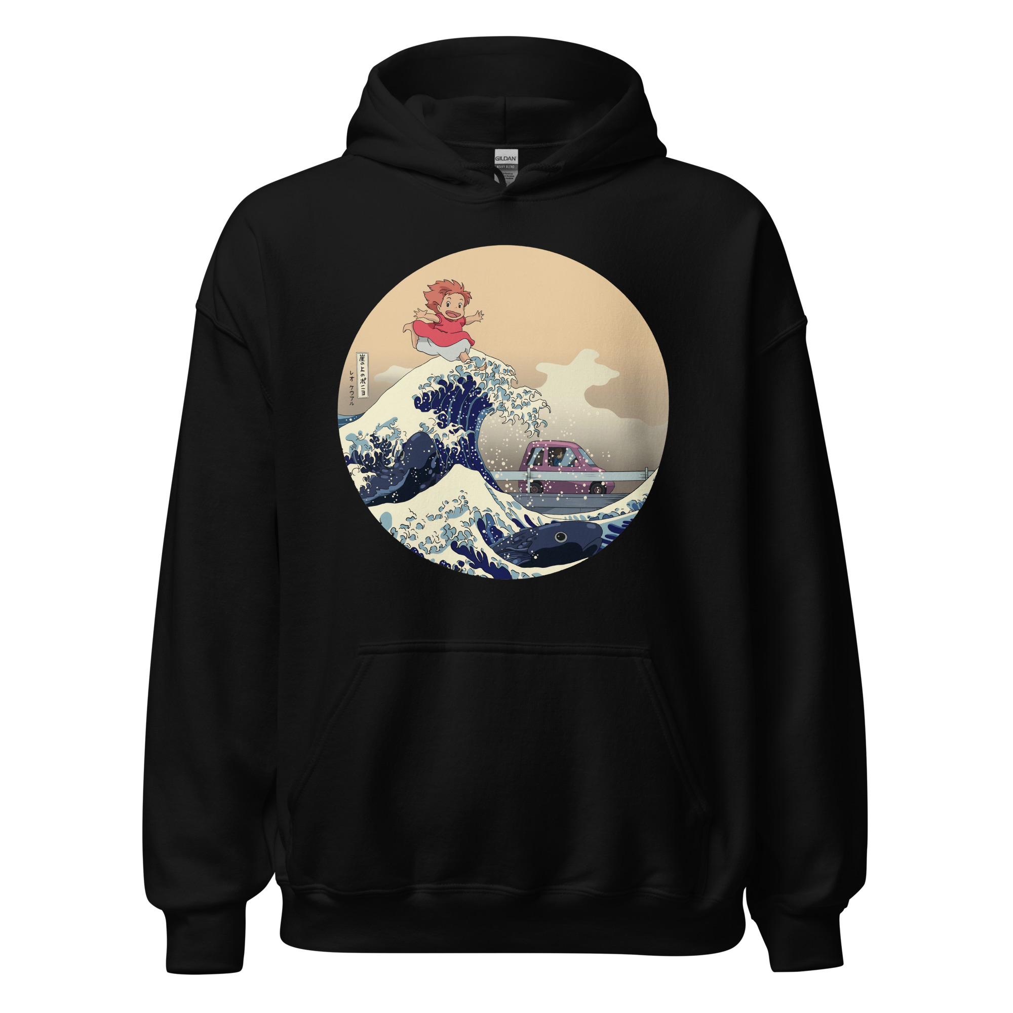 Anime Ponyo On The Japanese Wave Hoodie