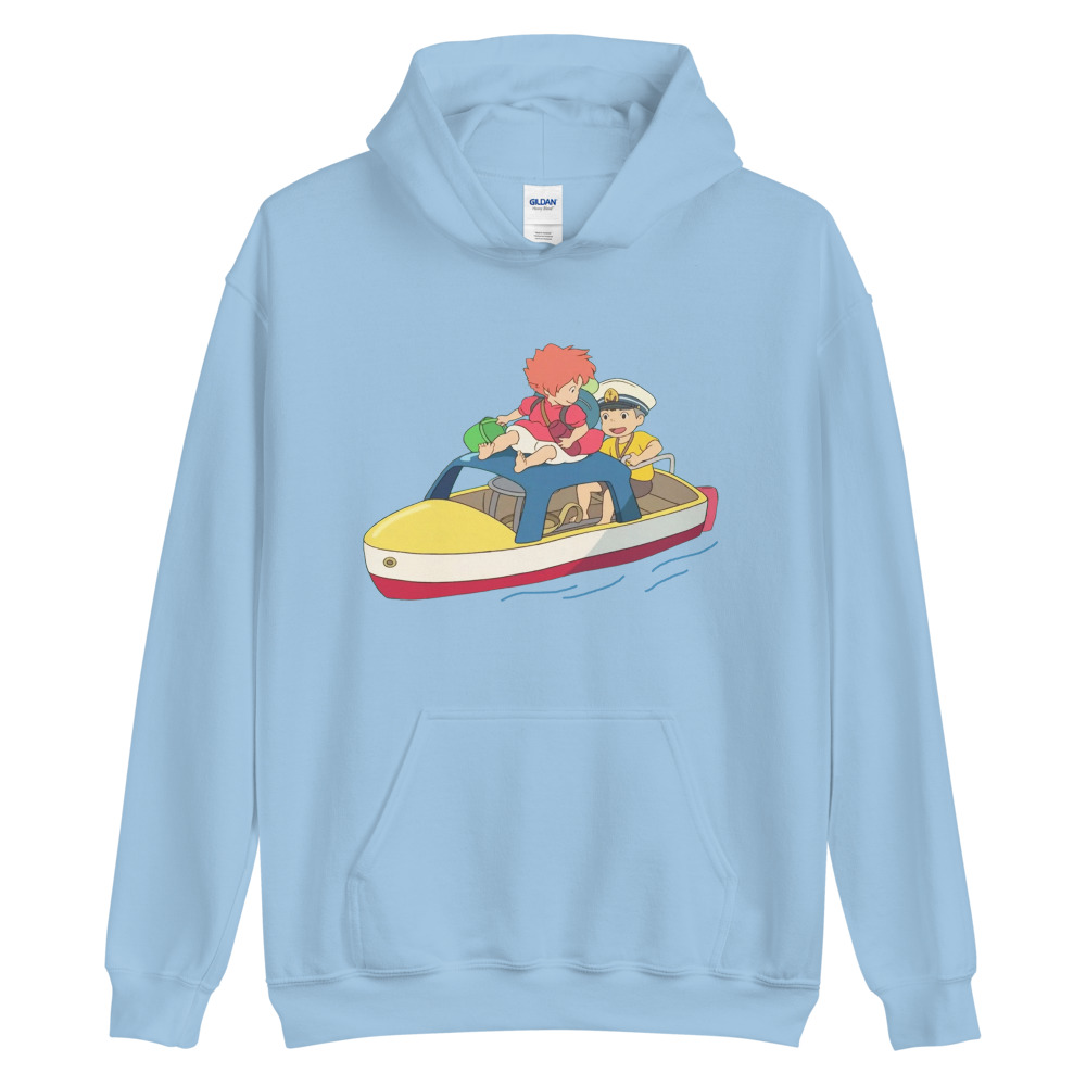 Sosuke and Ponyo on the Boat looking for Mom Hoodie - Image 6
