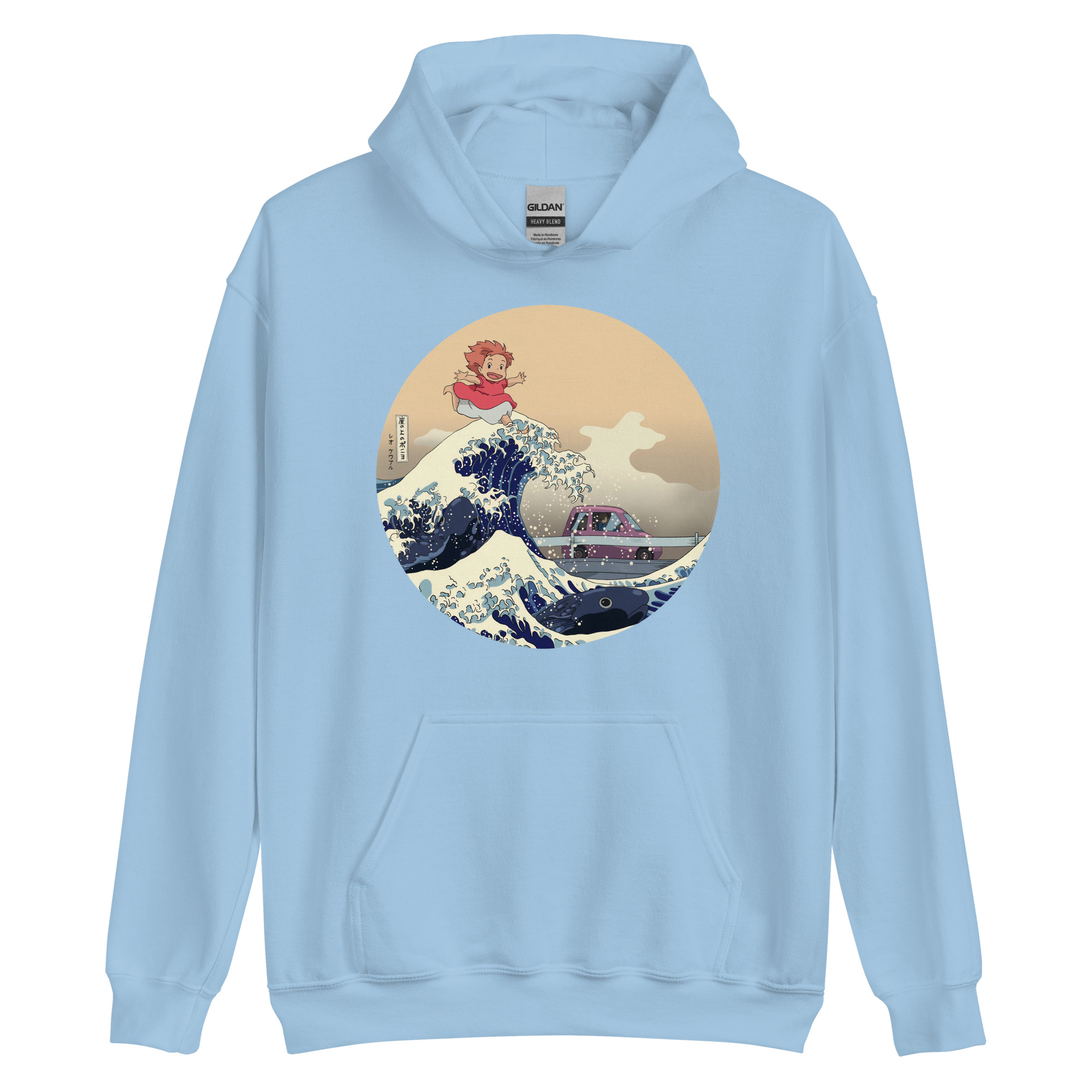 Anime Ponyo On The Japanese Wave Hoodie - Image 7