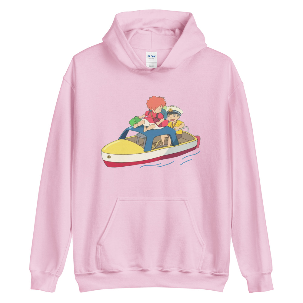 Sosuke and Ponyo on the Boat looking for Mom Hoodie - Image 7