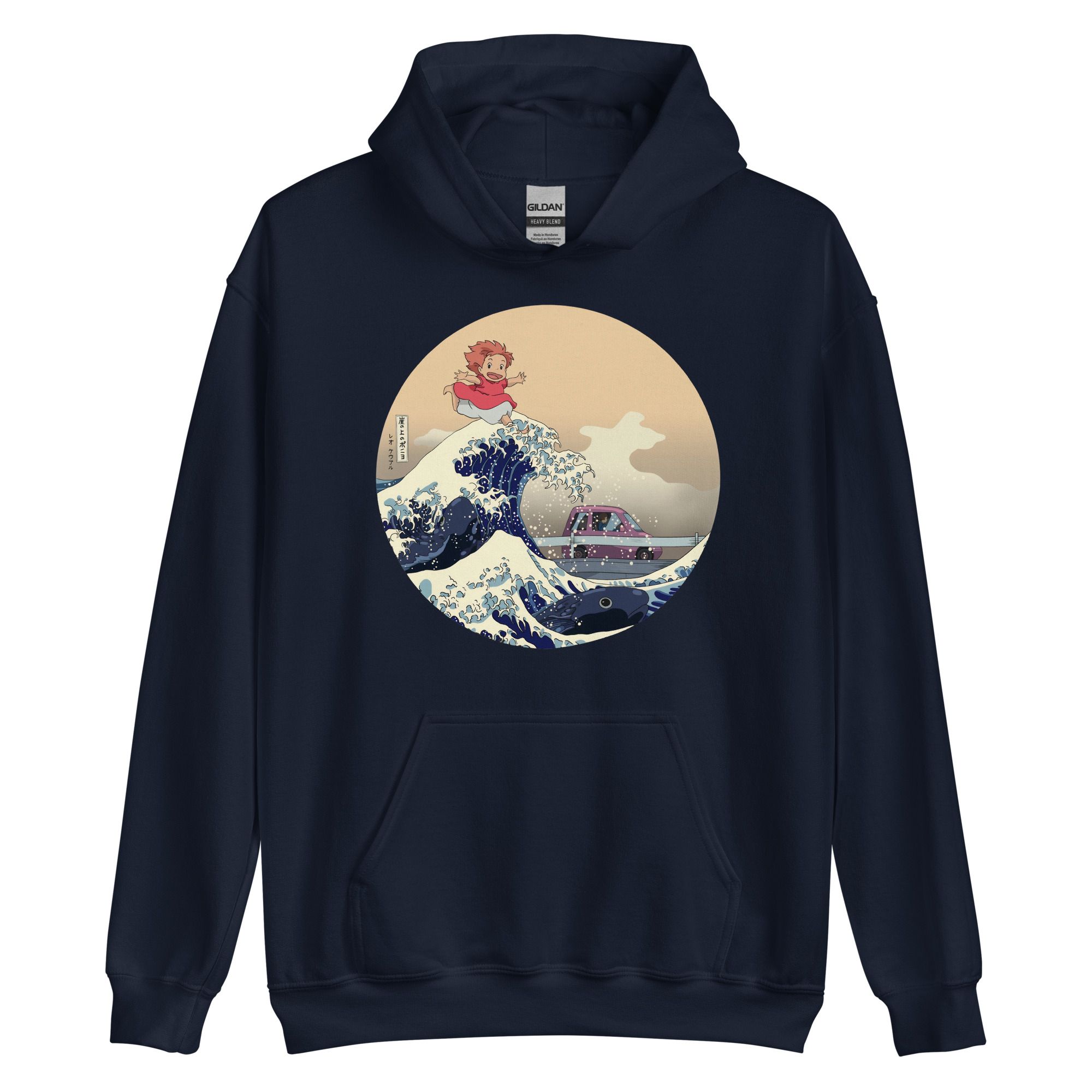 Anime Ponyo On The Japanese Wave Hoodie - Image 3