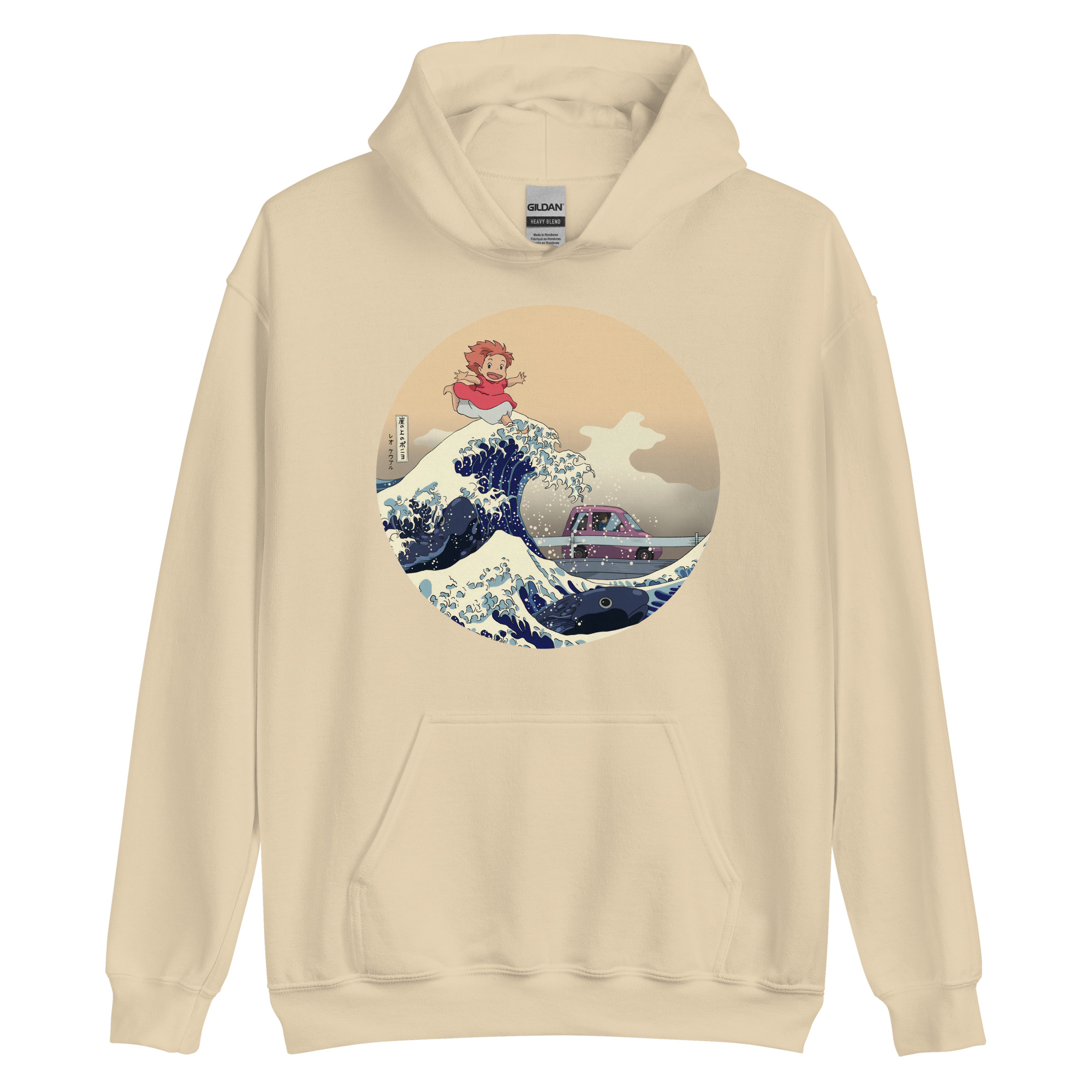 Anime Ponyo On The Japanese Wave Hoodie - Image 8