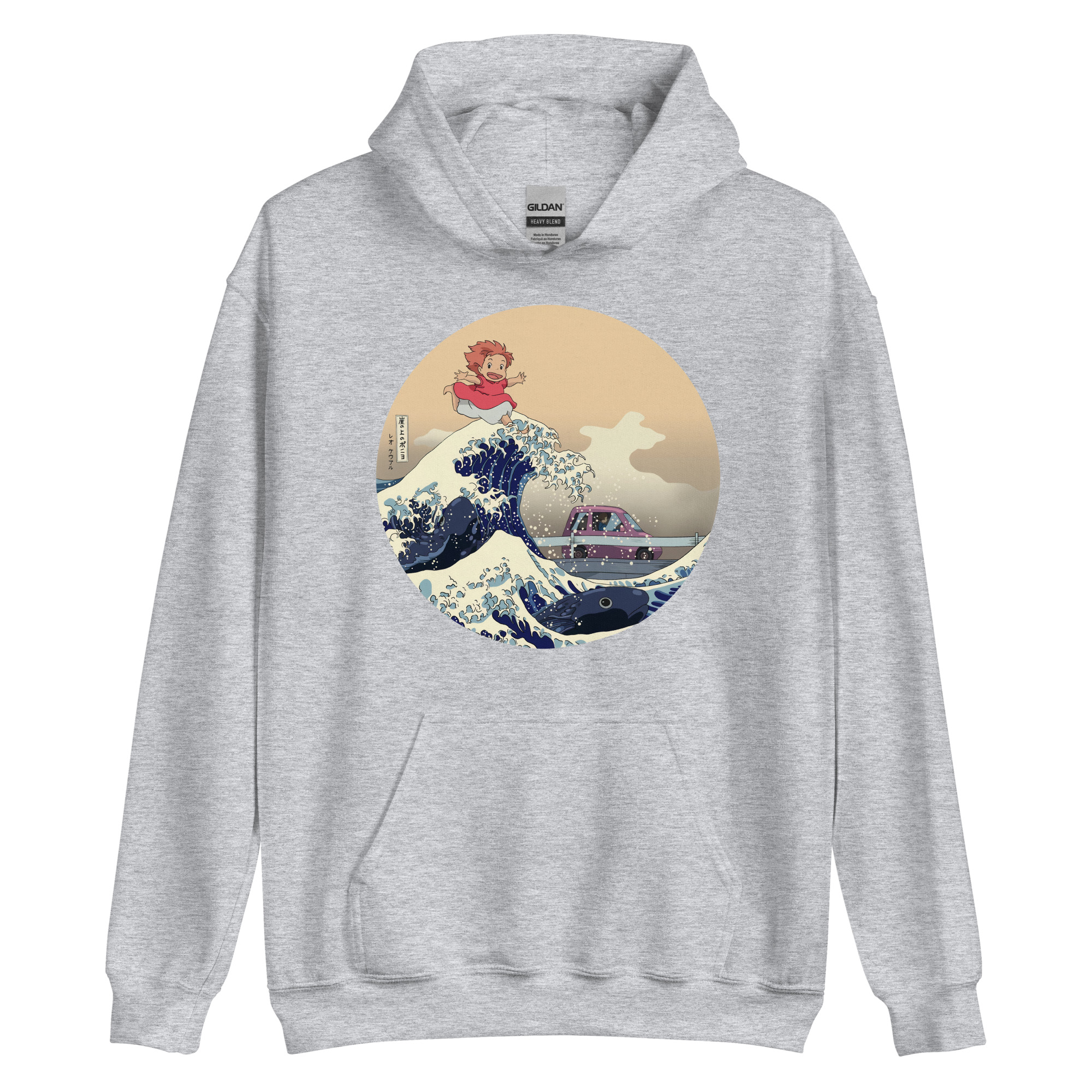 Anime Ponyo On The Japanese Wave Hoodie - Image 6