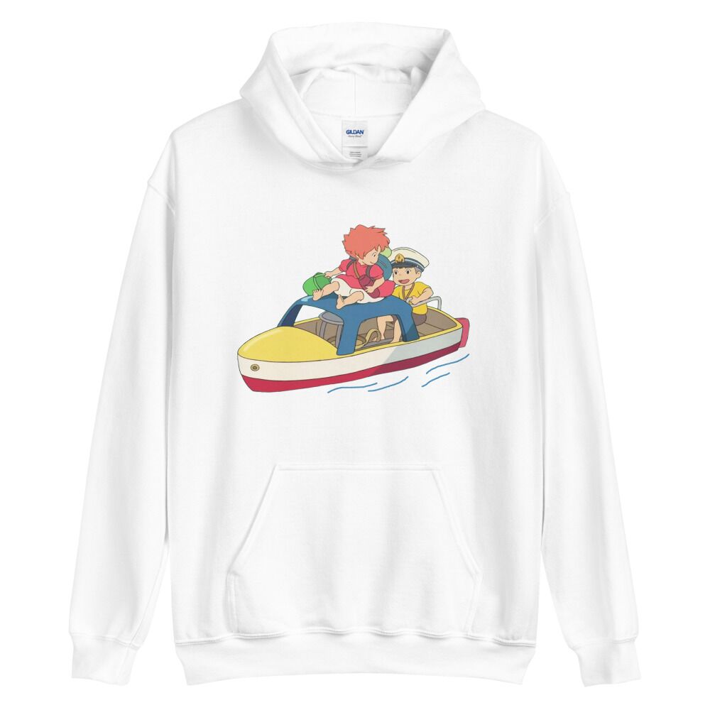 Sosuke and Ponyo on the Boat looking for Mom Hoodie