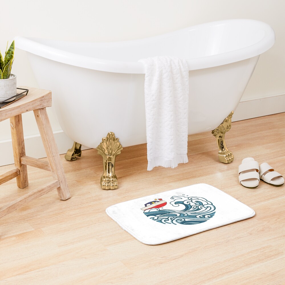 Boat On Big Wave Classic Bath Mat - Image 2