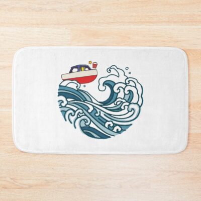 Boat On Big Wave Classic Bath Mat