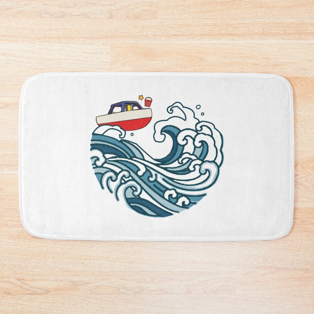 Boat On Big Wave Classic Bath Mat