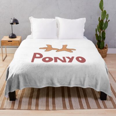 Ponyo With Chicken Feet Throw Blanket