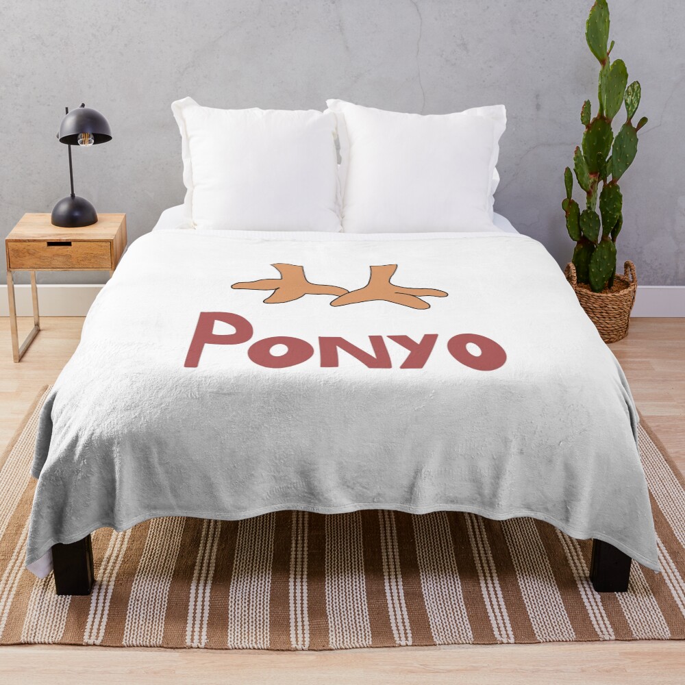 Ponyo With Chicken Feet Throw Blanket