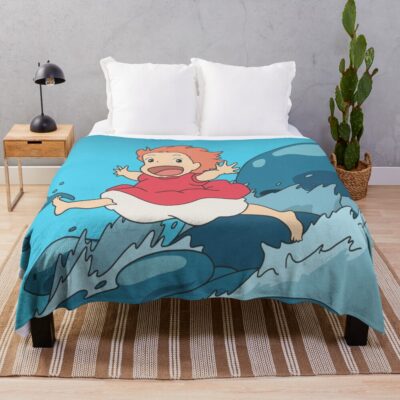 Ponyo And The Sea Throw Blanket