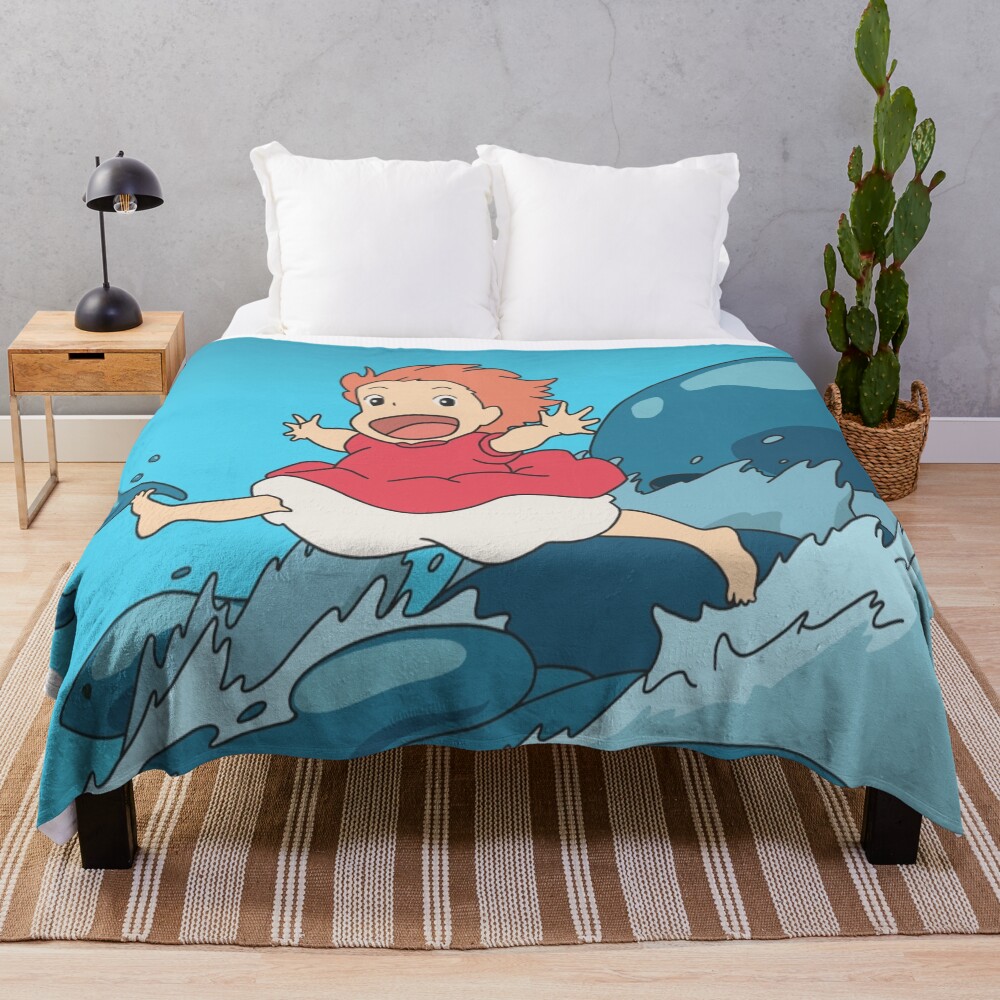 Ponyo And The Sea Throw Blanket