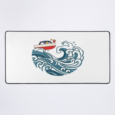 Boat On Big Wave Classic Mouse Pad