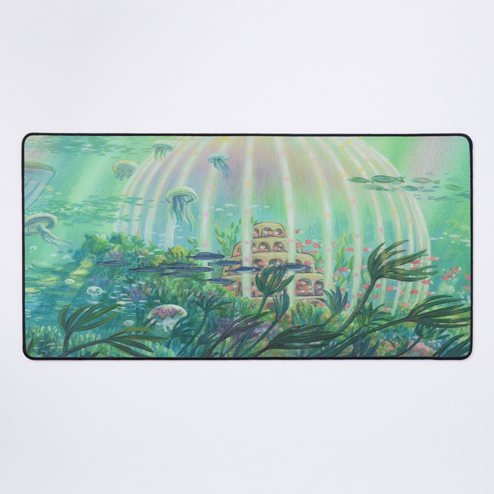 Ponyo Painting Anime Underwater Mouse Pad