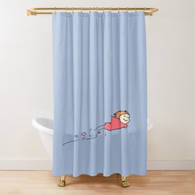 Ponyo Swimming Shower Curtain
