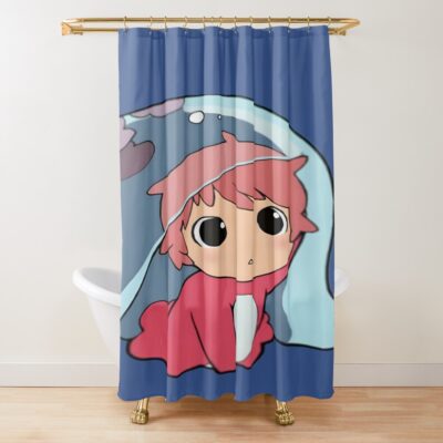 Ponyo Big Eyes Shower Curtain