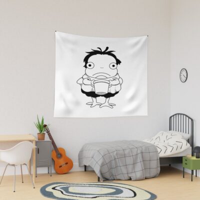 Ponyo Black White Design Tapestry