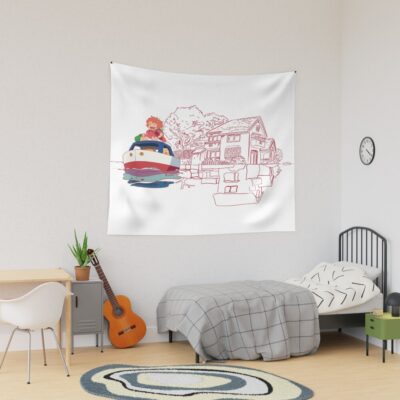 Ponyo Illustration Ponyo Tapestry
