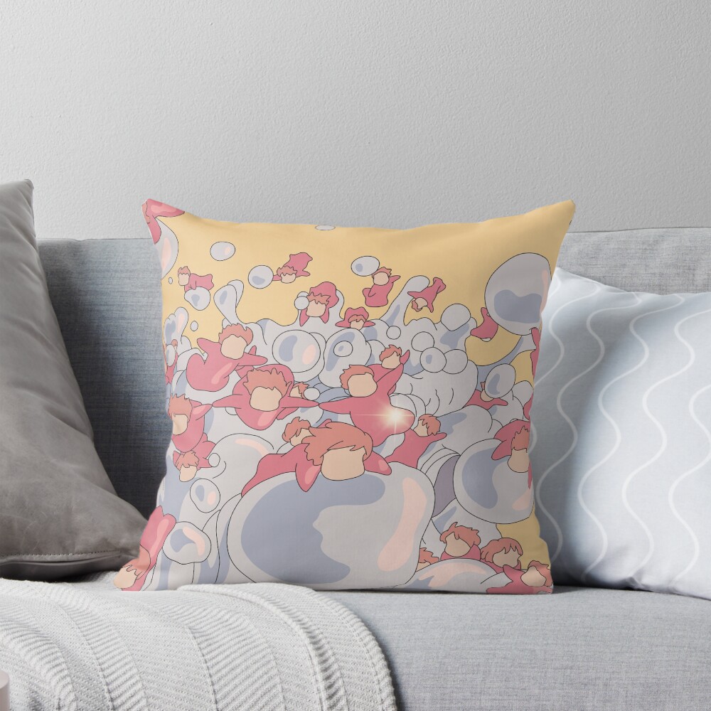 Ponyo Movie Art Throw Pillow